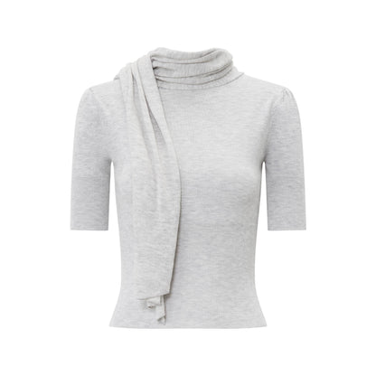 RUN_TO_THE_FUTURE_Scarf_Neck_High_Neck_Cropped_Slim_Women&