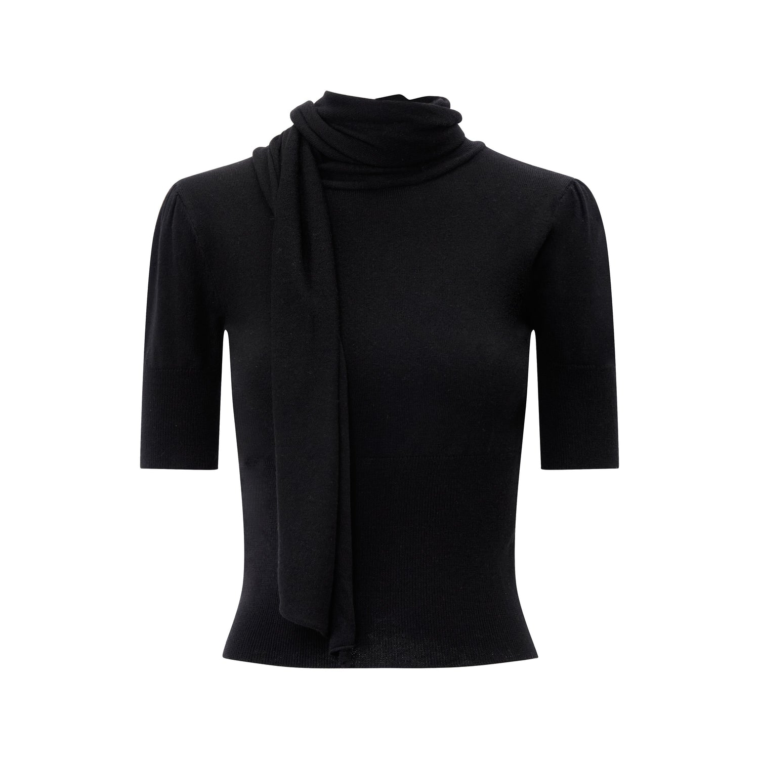 RUN_TO_THE_FUTURE_Scarf_Neck_High_Neck_Cropped_Slim_Women&