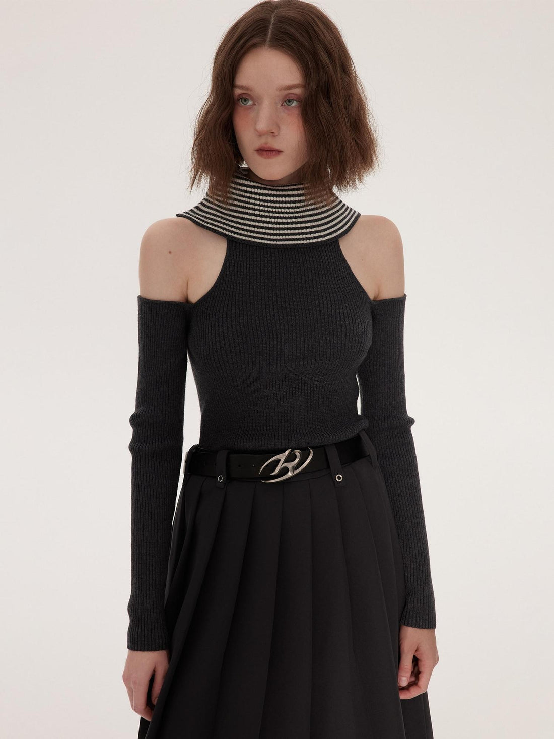 RUN TO THE FUTURE Sculpting Waist Cincher Geometric Unisex Black Stainless Steel Buckle Belts