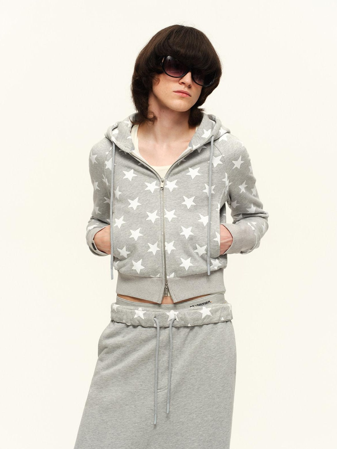 RUN TO THE FUTURE Slim Fit Printed Zip Front Commuter Hooded Cardigan Women Casual Hoodies