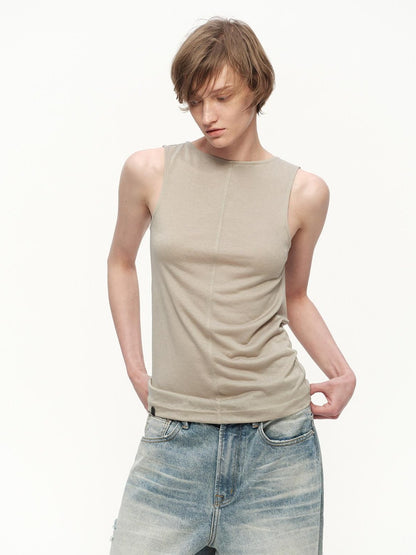 RUN TO THE FUTURE Snowflake Texture Open Back Sleeveless Women&