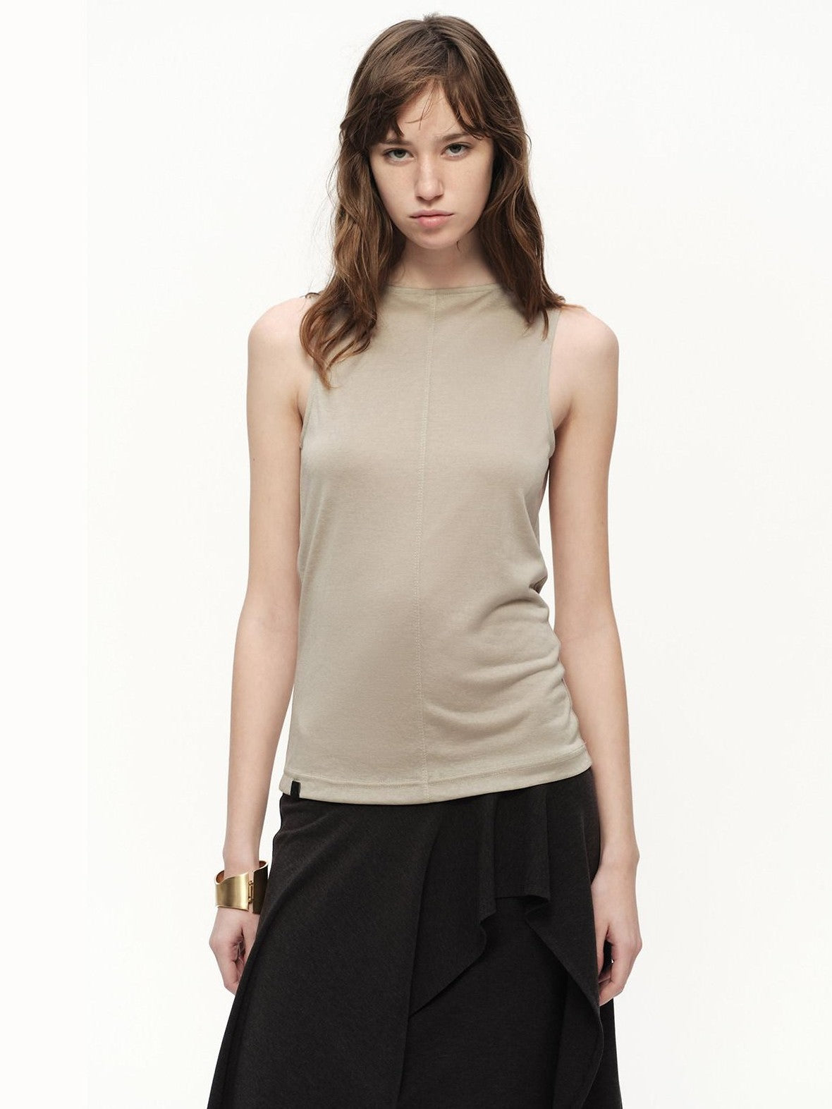 RUN TO THE FUTURE Snowflake Texture Open Back Sleeveless Women&