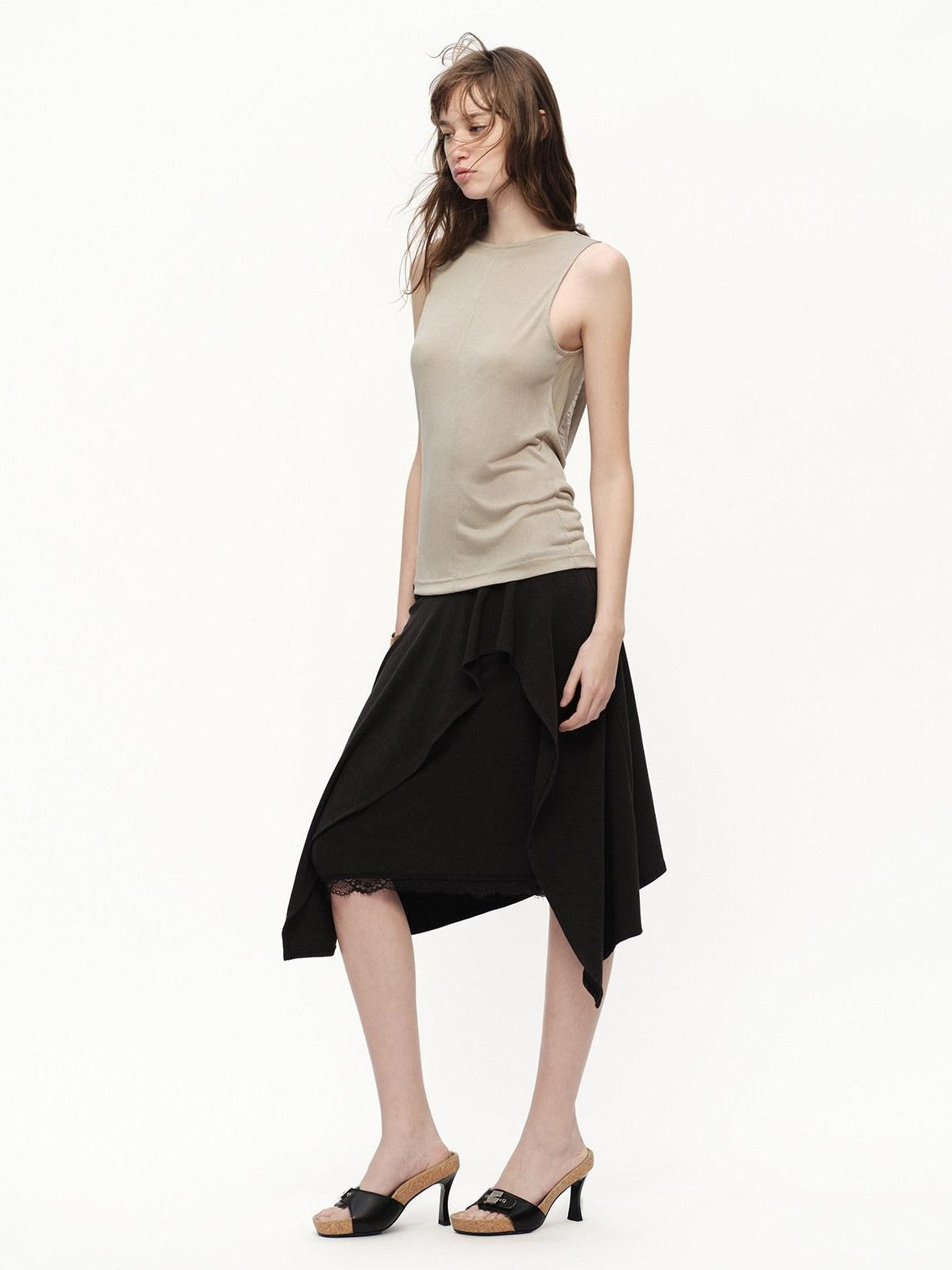 RUN TO THE FUTURE Snowflake Texture Open Back Sleeveless Women&