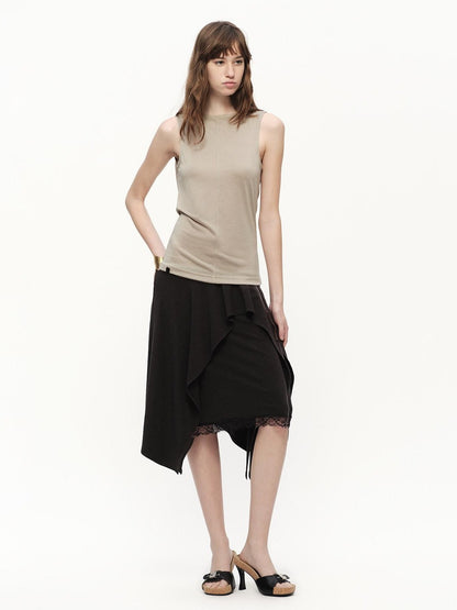 RUN TO THE FUTURE Snowflake Texture Open Back Sleeveless Women&