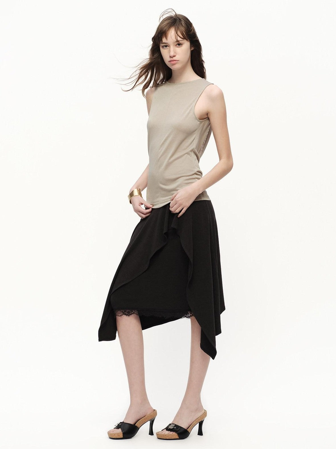 RUN TO THE FUTURE Snowflake Texture Open Back Sleeveless Women&