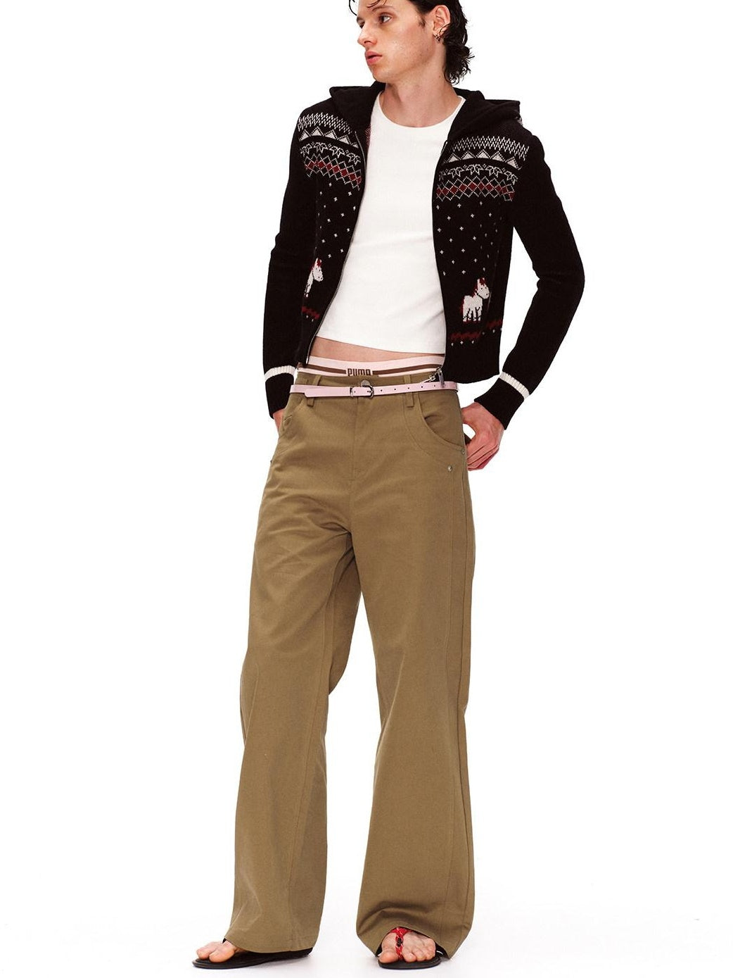 RUN TO THE FUTURE Soft Anti Pilling Vintage Slim Hooded Zip Plaid Jacquard Women Knit Cardigans