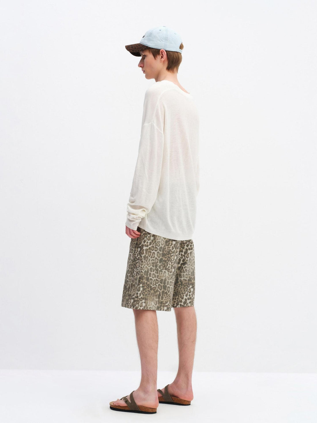 RUN TO THE FUTURE Soft Breathable Loose Crochet V-neck Women Star White Long Sleeve T-Shirts