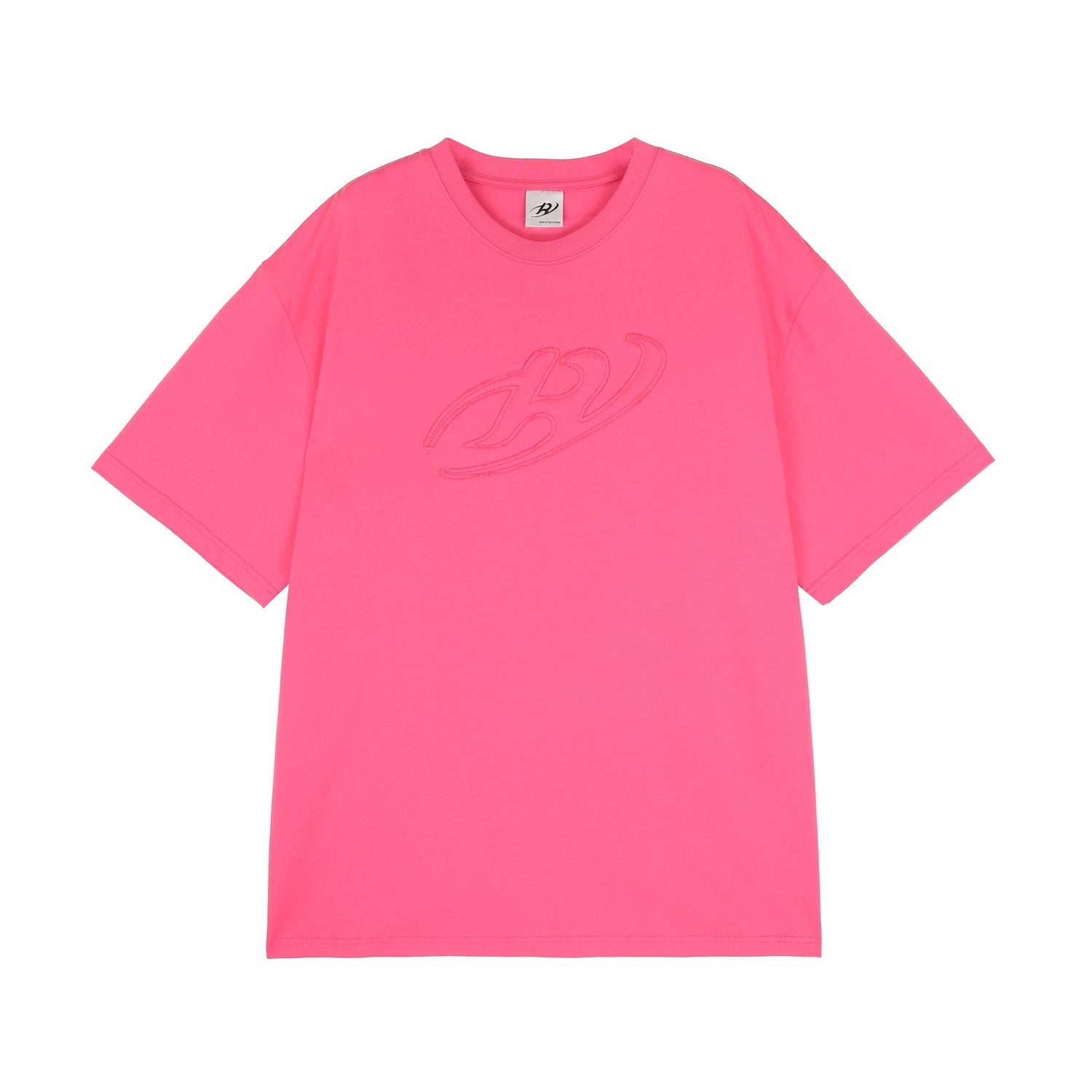 RUN TO THE FUTURE Soft Cotton Loose Crew Neck Unisex Solid White Pink Short Sleeve T-Shirts