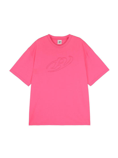 RUN TO THE FUTURE Soft Cotton Loose Crew Neck Unisex Solid White Pink Short Sleeve T-Shirts