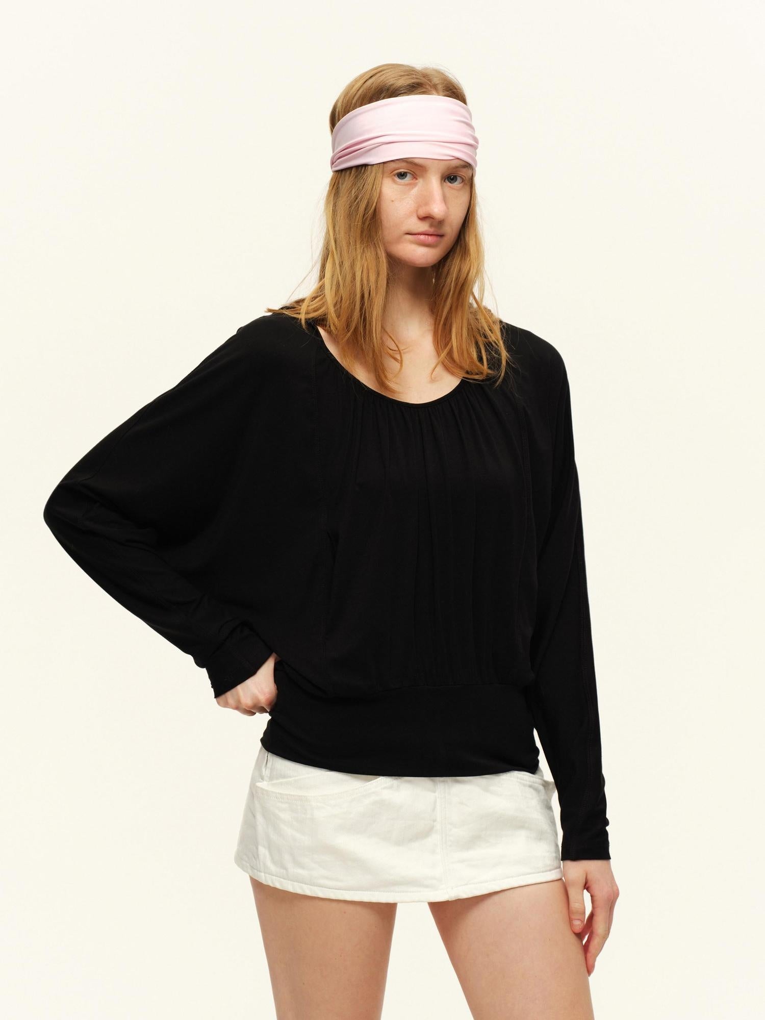 RUN TO THE FUTURE Soft Lyocell Pocket Hooded Oversized Casual Women Long Sleeve T-Shirts