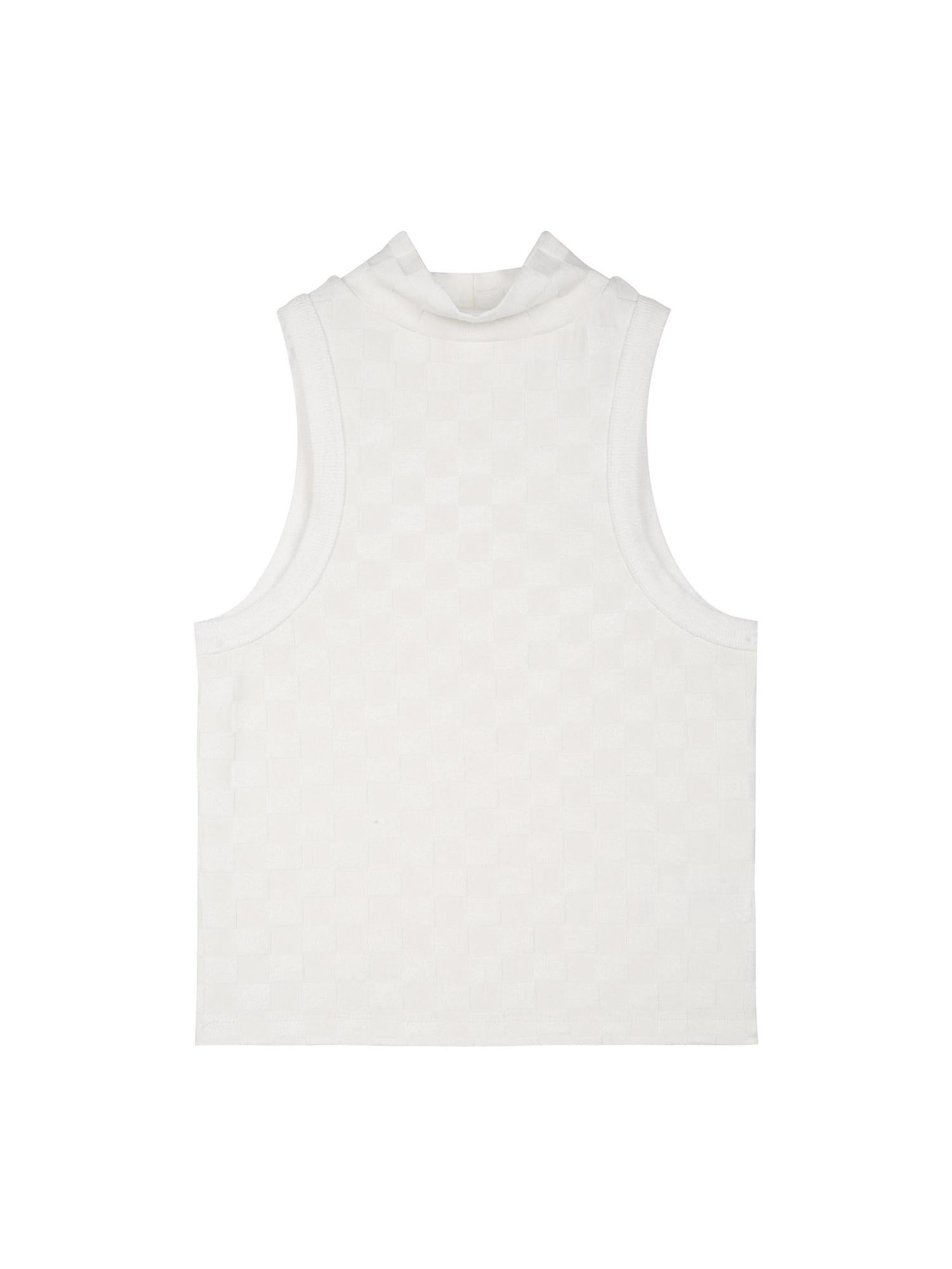 RUN TO THE FUTURE Soft Viscose Asymmetric Original Design Slim Fit Women Beige Tank Tops