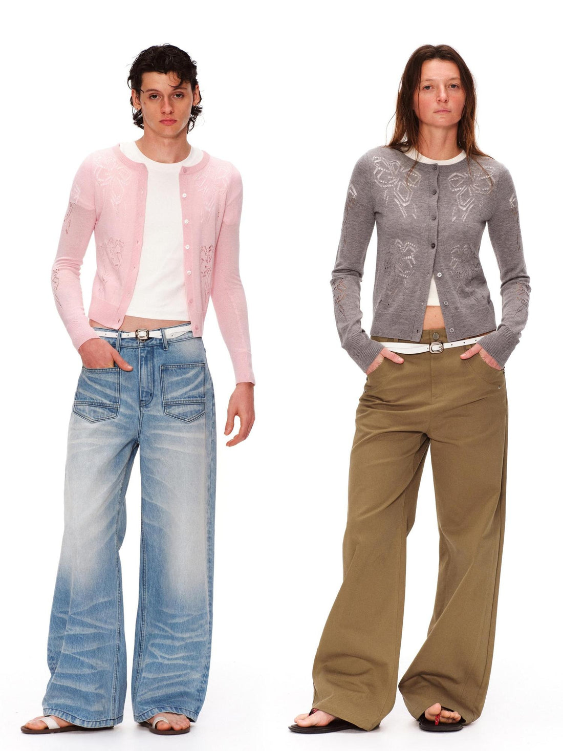 RUN TO THE FUTURE Soft Wool Blend Casual Slim Openwork Button Long Sleeve Women Cardigans
