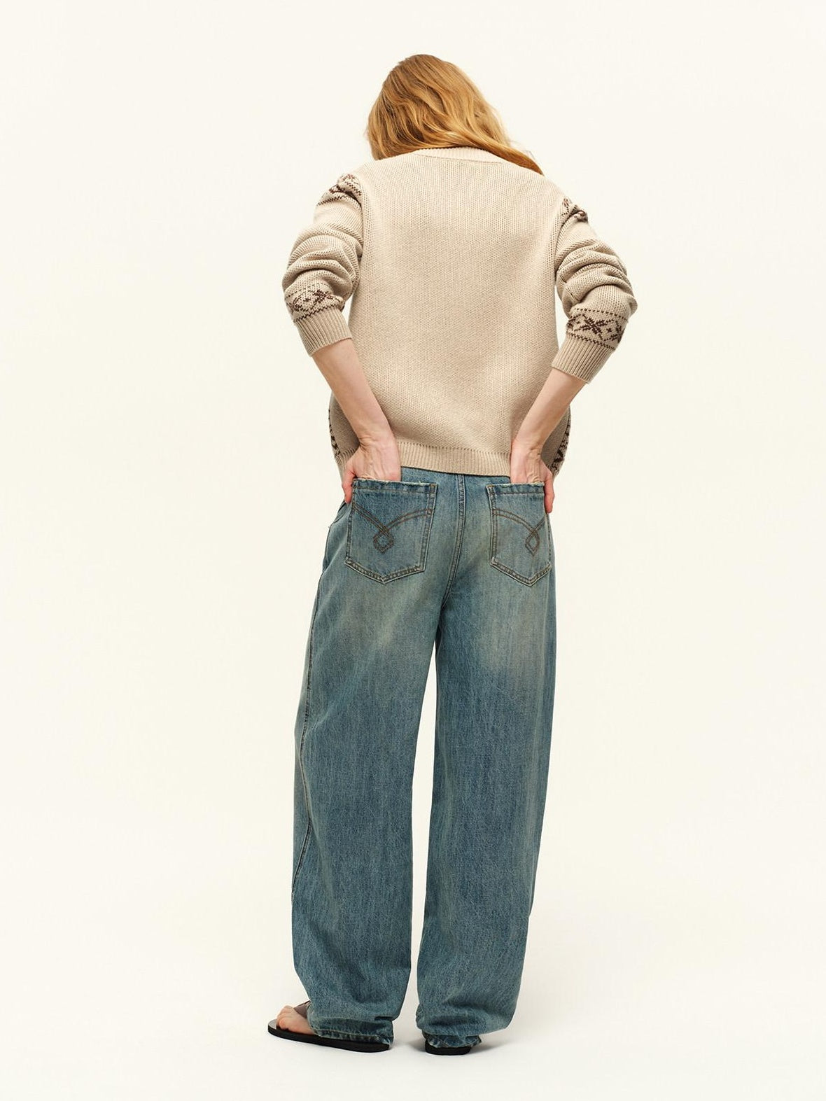RUN TO THE FUTURE Soft Wool Blend Loose Zip Stand Collar Vintage Animal Camel Women Cardigans
