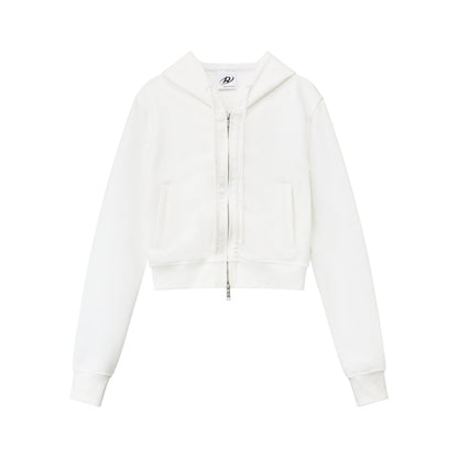 RUN_TO_THE_FUTURE_Solid_Ruched_Zip_Front_Cropped_Hooded_Women&