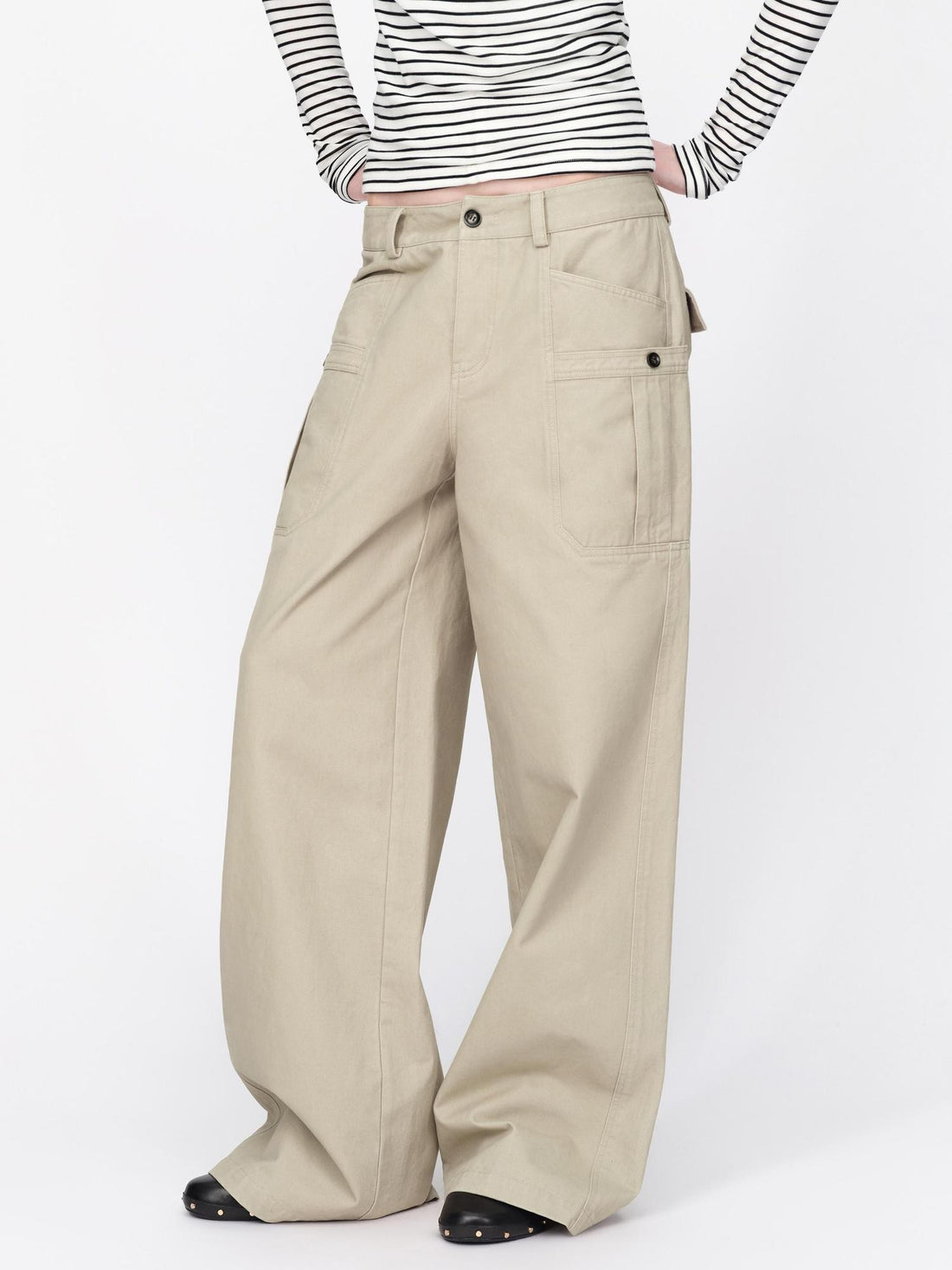 RUN TO THE FUTURE Split Panel Utility Pocket Cotton Women&