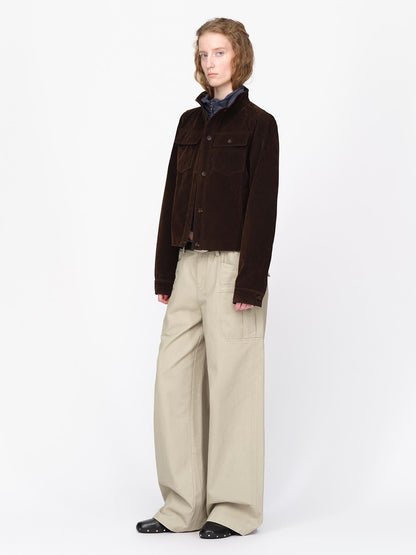 RUN TO THE FUTURE Split Panel Utility Pocket Cotton Women&