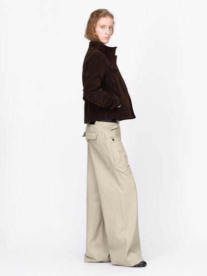 RUN TO THE FUTURE Split Panel Utility Pocket Cotton Women&