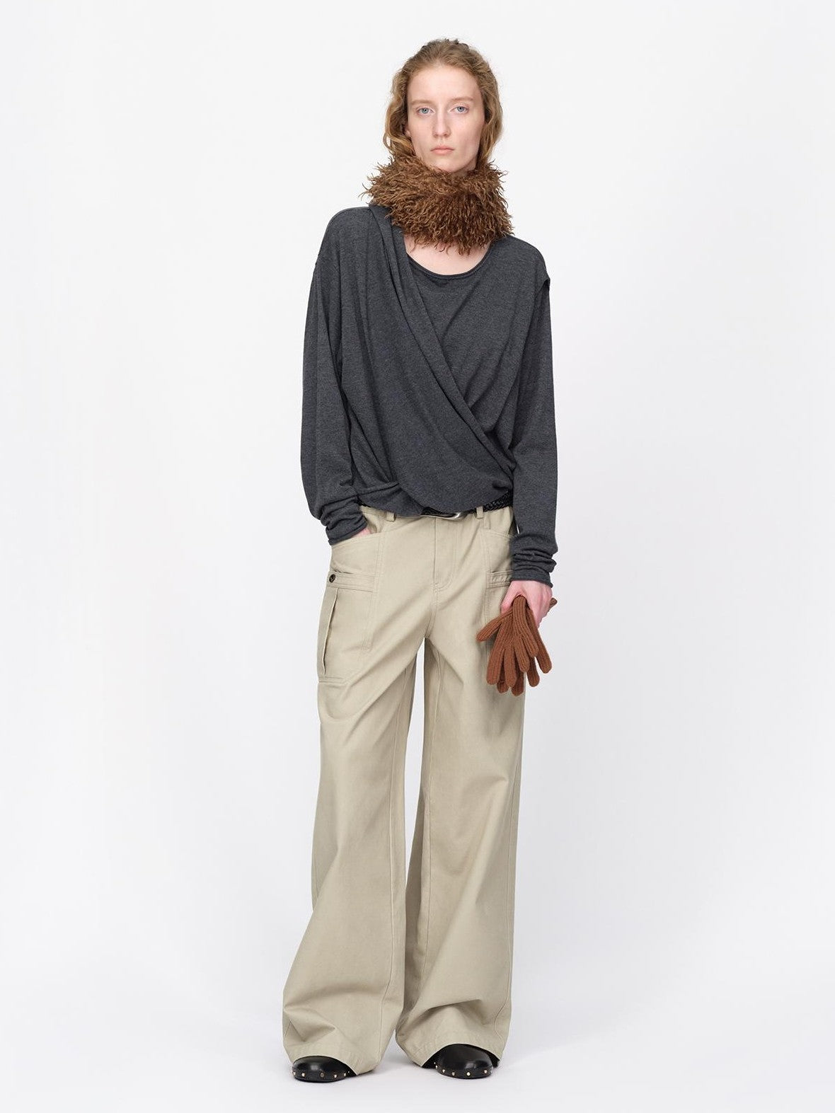 RUN TO THE FUTURE Split Panel Utility Pocket Cotton Women&