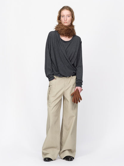 RUN TO THE FUTURE Split Panel Utility Pocket Cotton Women&