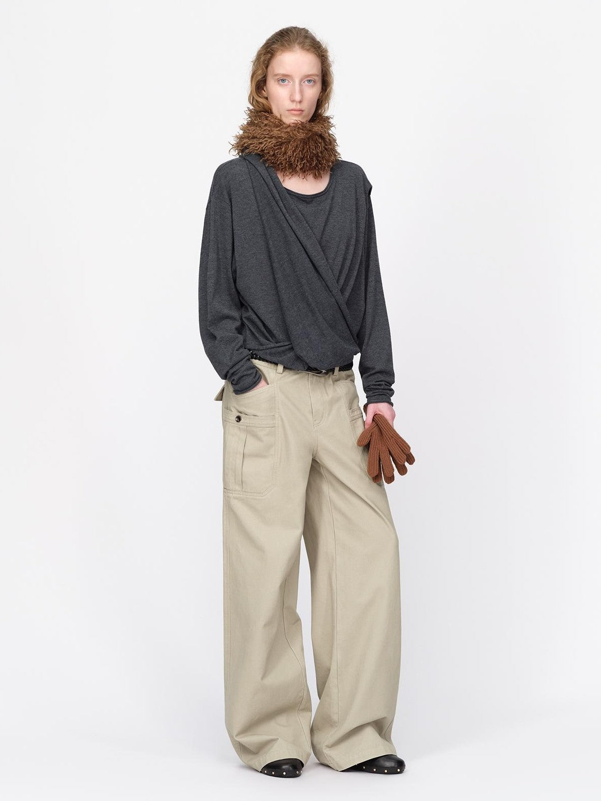 RUN TO THE FUTURE Split Panel Utility Pocket Cotton Women&