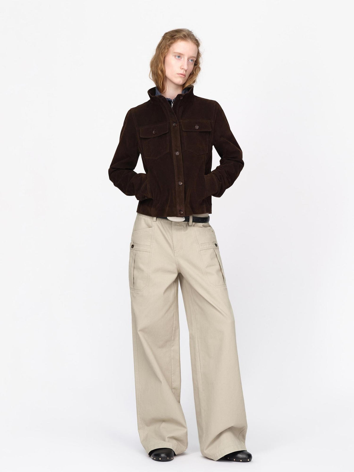 RUN TO THE FUTURE Split Panel Utility Pocket Cotton Women&