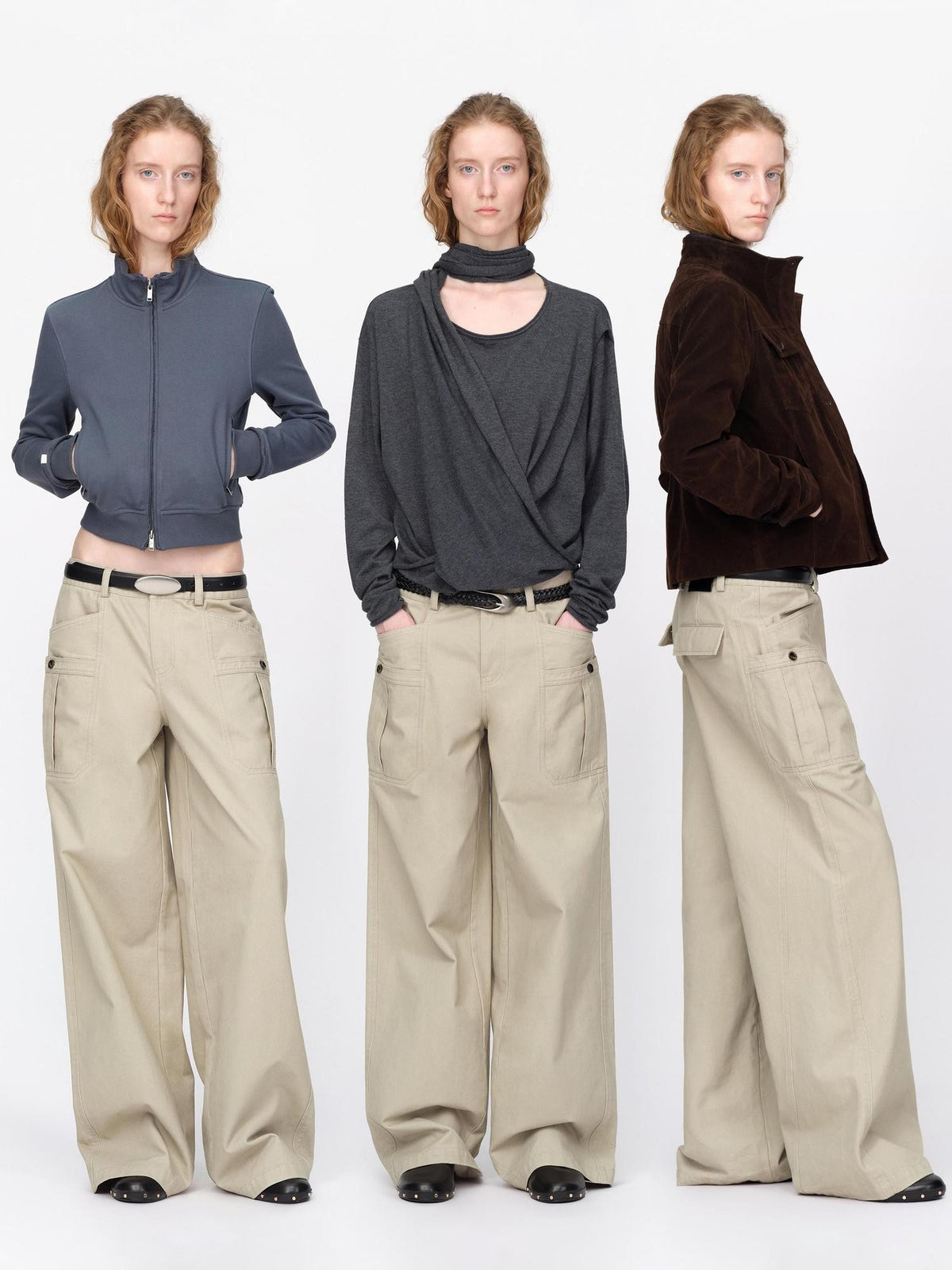 RUN TO THE FUTURE Split Panel Utility Pocket Cotton Women&