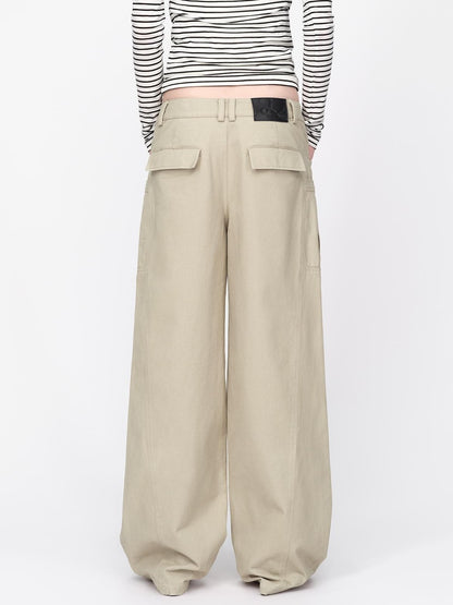 RUN TO THE FUTURE Split Panel Utility Pocket Cotton Women&