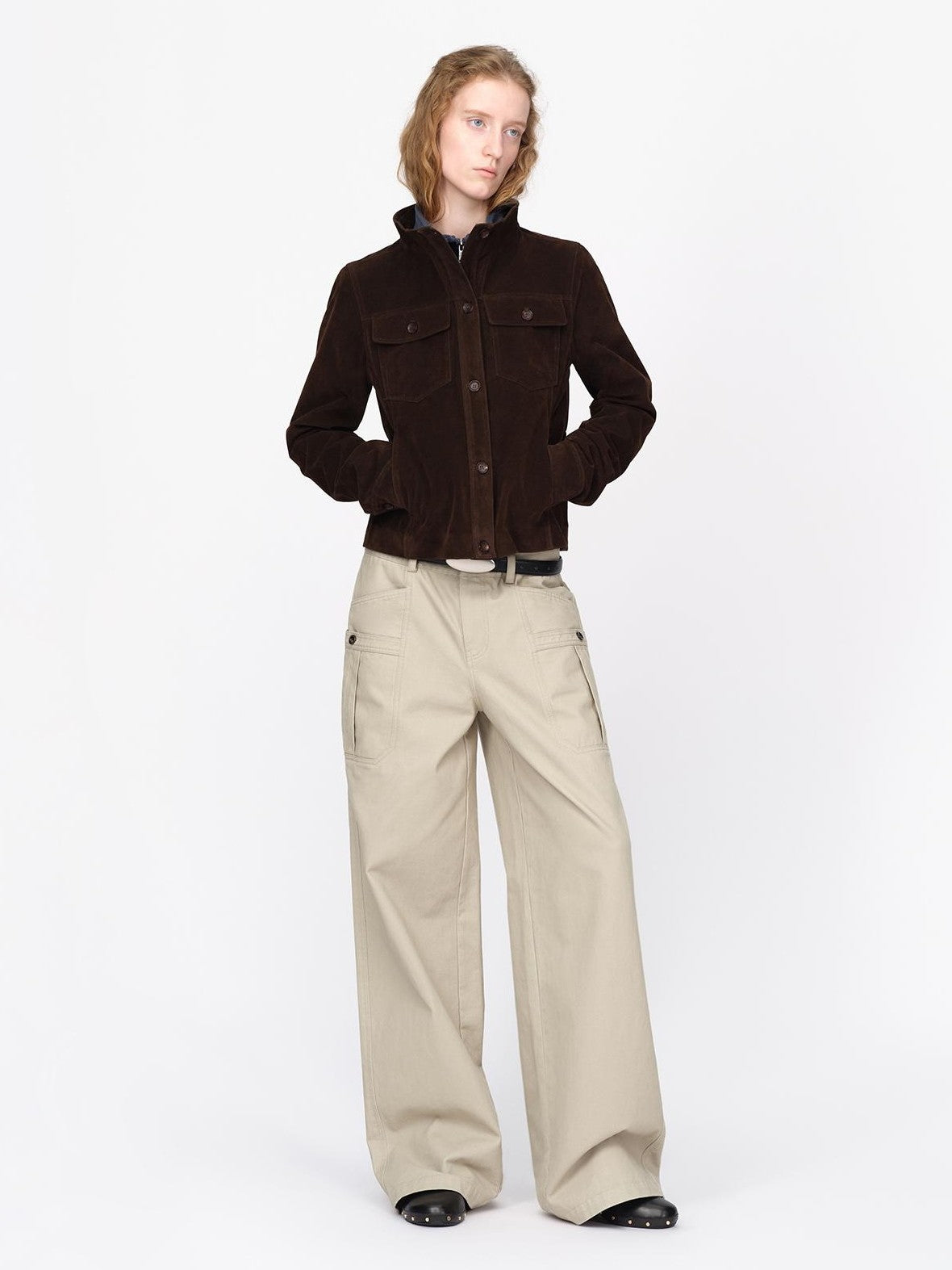 RUN TO THE FUTURE Split Panel Utility Pocket Cotton Women&