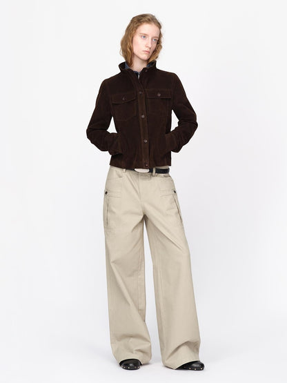 RUN TO THE FUTURE Split Panel Utility Pocket Cotton Women&