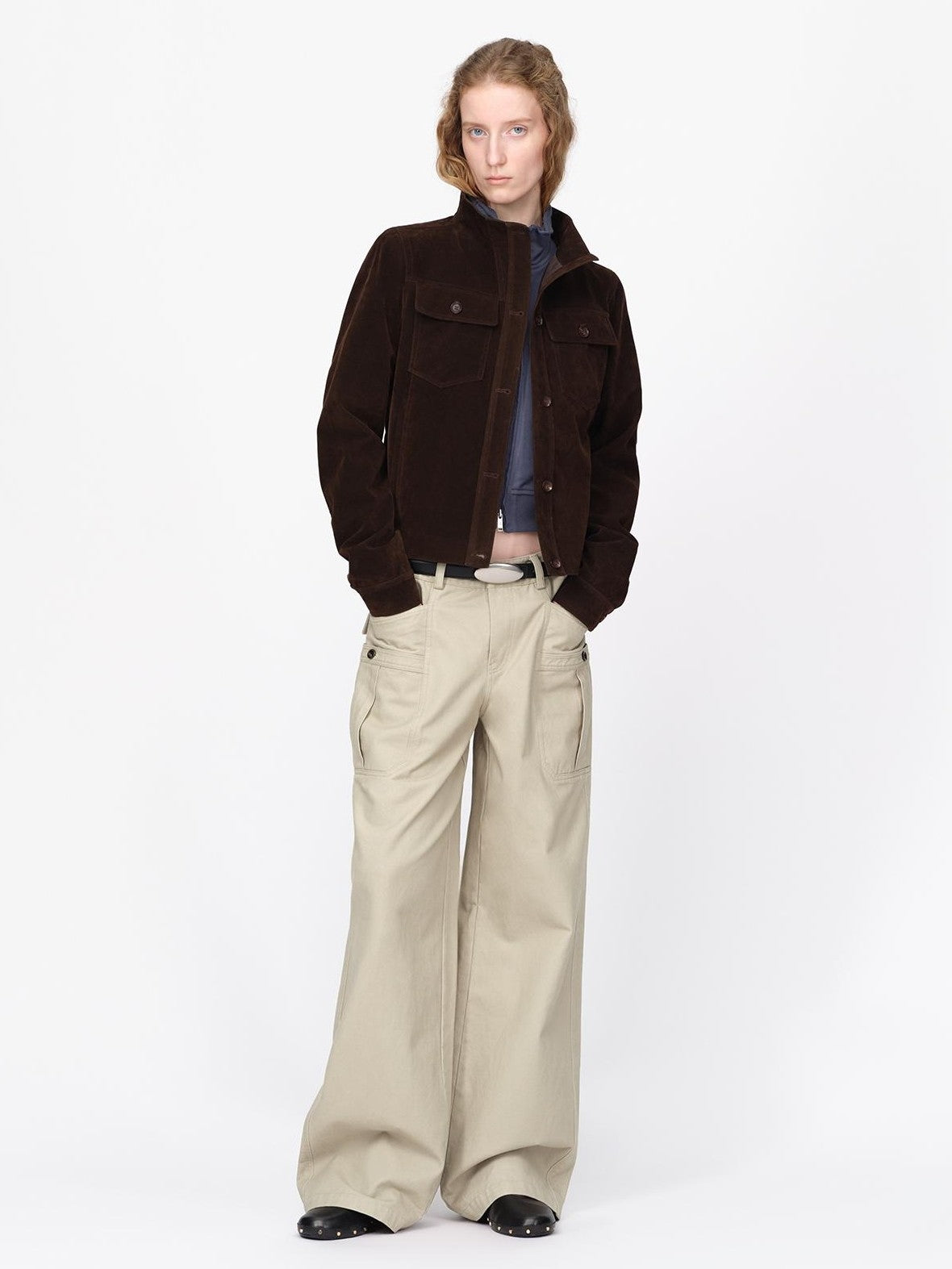 RUN TO THE FUTURE Split Panel Utility Pocket Cotton Women&