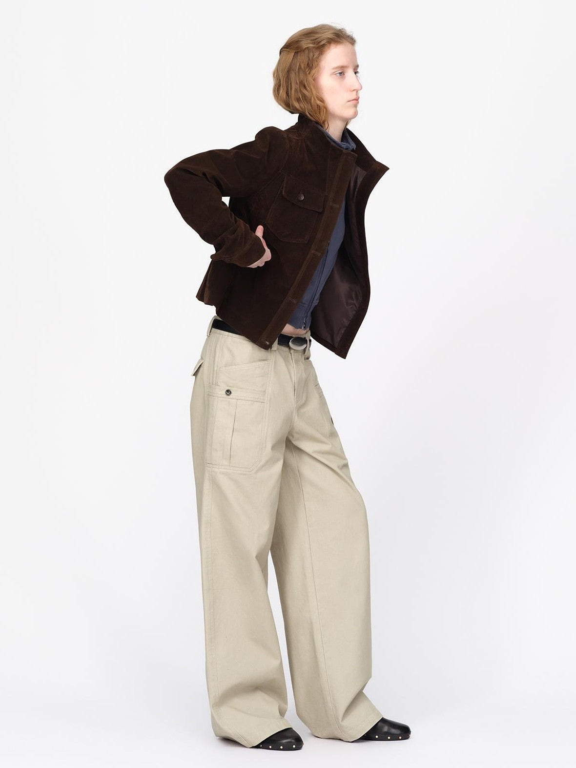 RUN TO THE FUTURE Split Panel Utility Pocket Cotton Women&