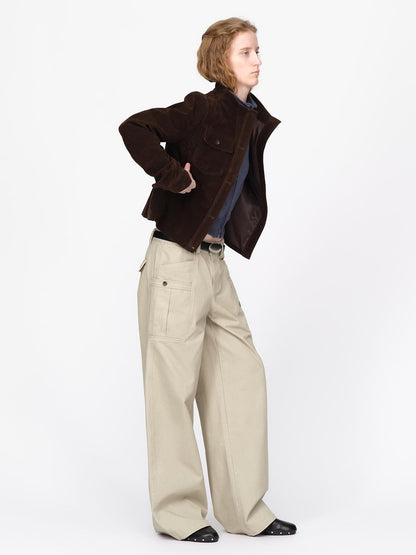 RUN TO THE FUTURE Split Panel Utility Pocket Cotton Women&