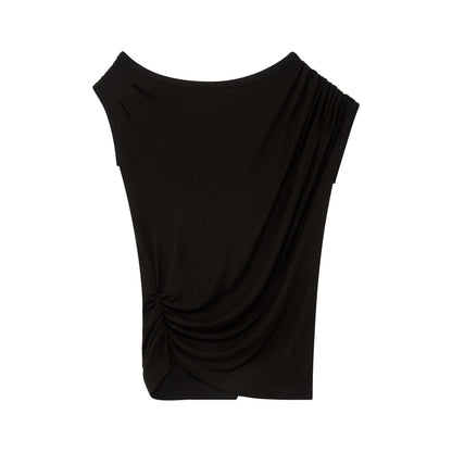 RUN_TO_THE_FUTURE_Striped_Asymmetrical_One_Shoulder_Pleated_Women&