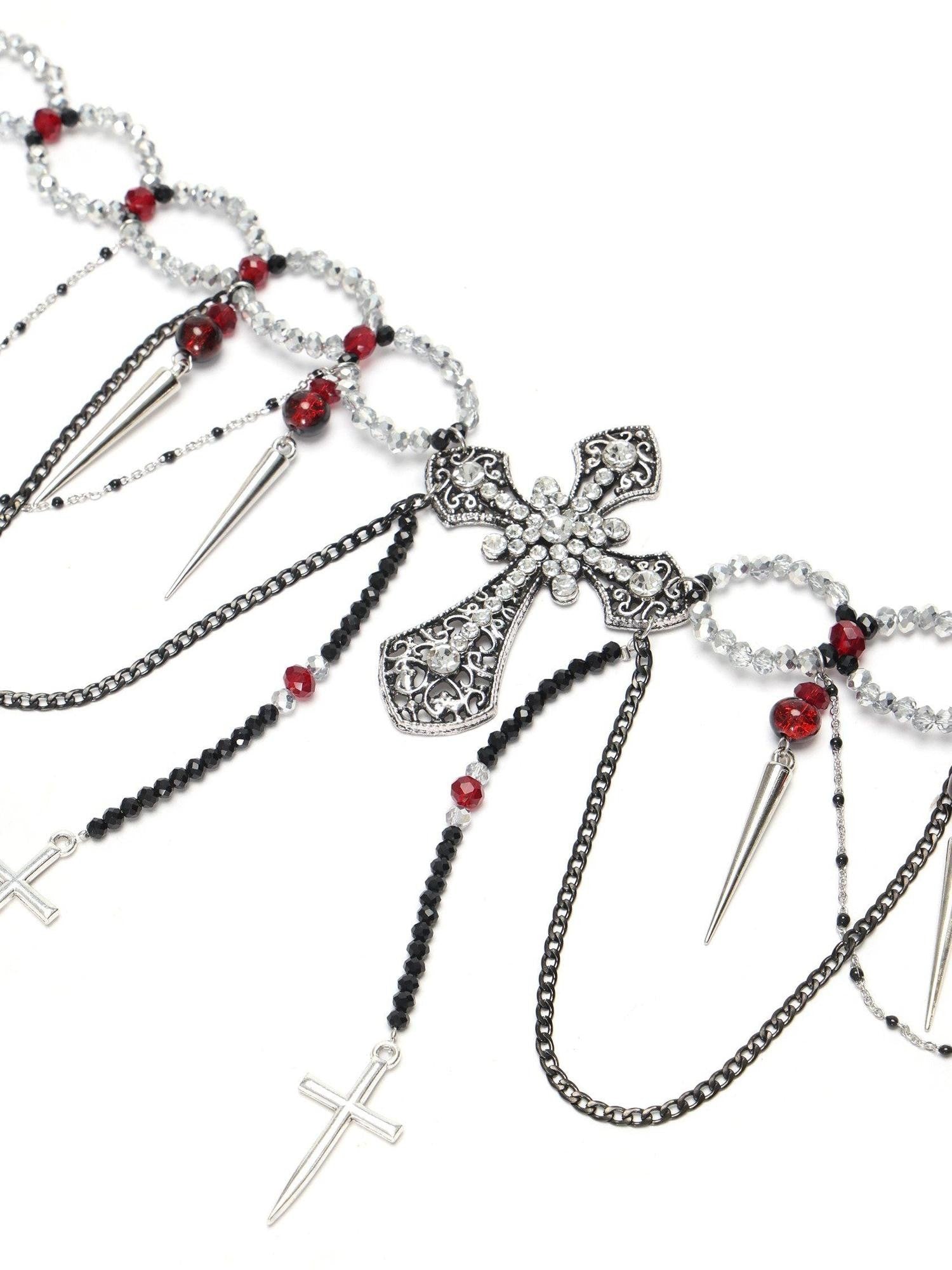 RUN TO THE FUTURE Sweet Punk Original Cross Pendant Women&