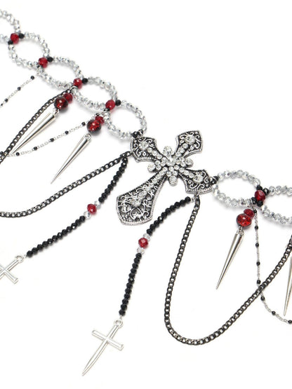 RUN TO THE FUTURE Sweet Punk Original Cross Pendant Women&