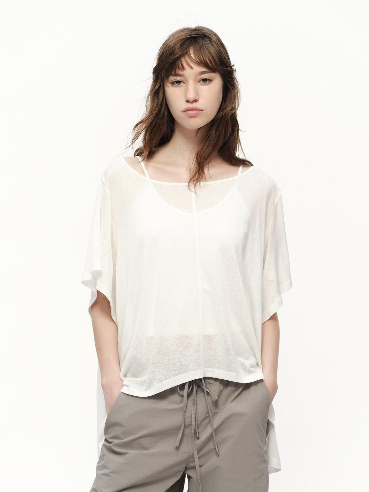 RUN TO THE FUTURE Textured One Shoulder Irregular Hem Loose Women&