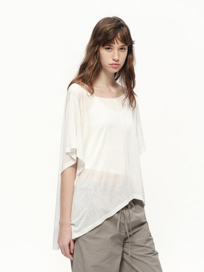 RUN TO THE FUTURE Textured One Shoulder Irregular Hem Loose Women&
