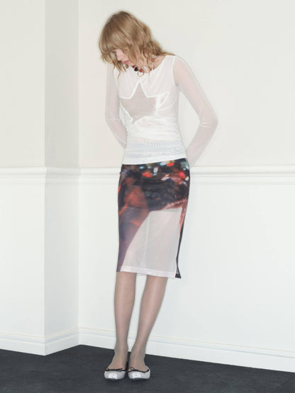 RUN TO THE FUTURE Tie Dye Patchwork Low Waist A Line Loose Street Women Midi Skirts