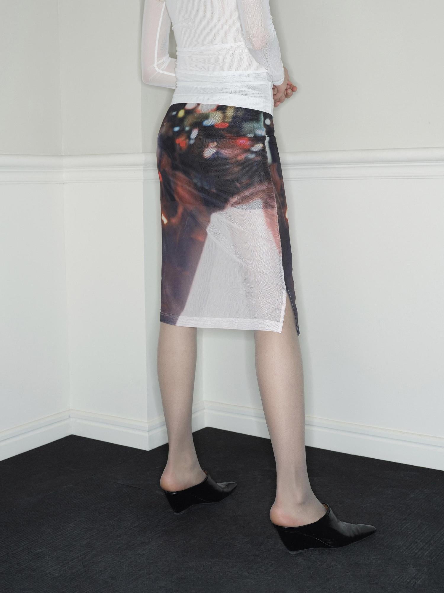 RUN TO THE FUTURE Tie Dye Patchwork Low Waist A Line Loose Street Women Midi Skirts