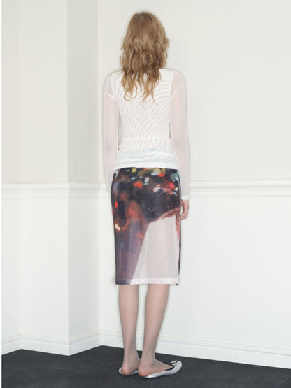 RUN TO THE FUTURE Tie Dye Patchwork Low Waist A Line Loose Street Women Midi Skirts