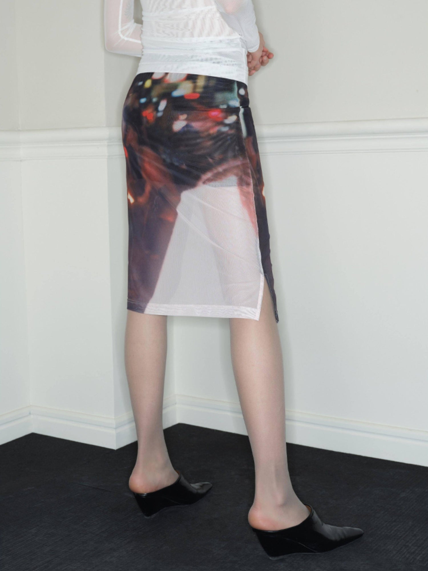 RUN TO THE FUTURE Tie Dye Patchwork Low Waist A Line Loose Street Women Midi Skirts