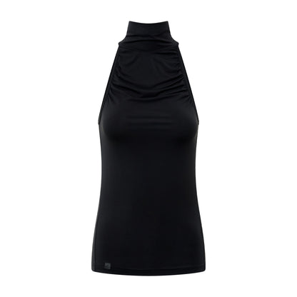 RUN_TO_THE_FUTURE_Urban_Gray_Ruched_Halter_Mock_Neck_Slim_Women&