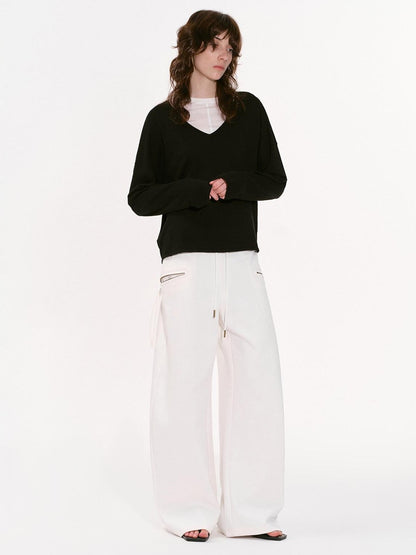 RUN TO THE FUTURE V-neck Relaxed Knit Women&
