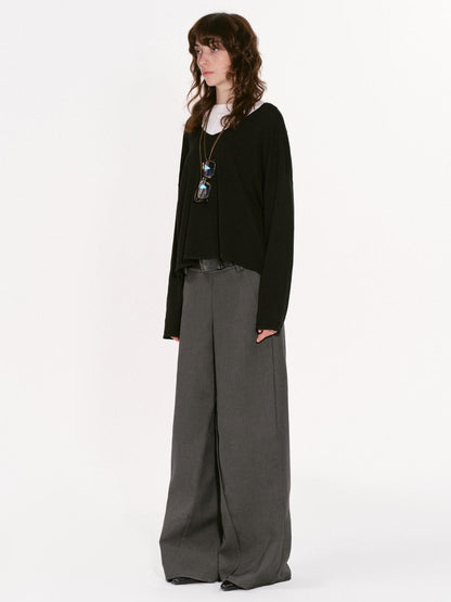RUN TO THE FUTURE V-neck Relaxed Knit Women&