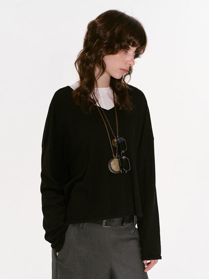 RUN TO THE FUTURE V-neck Relaxed Knit Women&