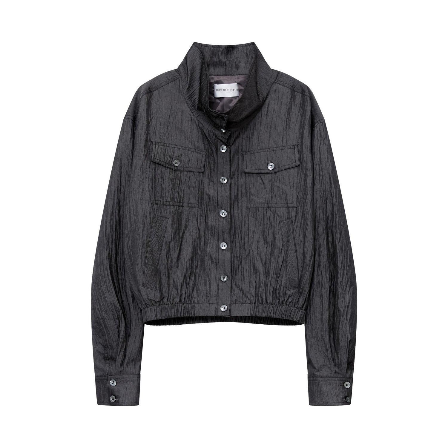 RUN_TO_THE_FUTURE_Vintage_High_Collar_Loose_Double_Pocket_Women&