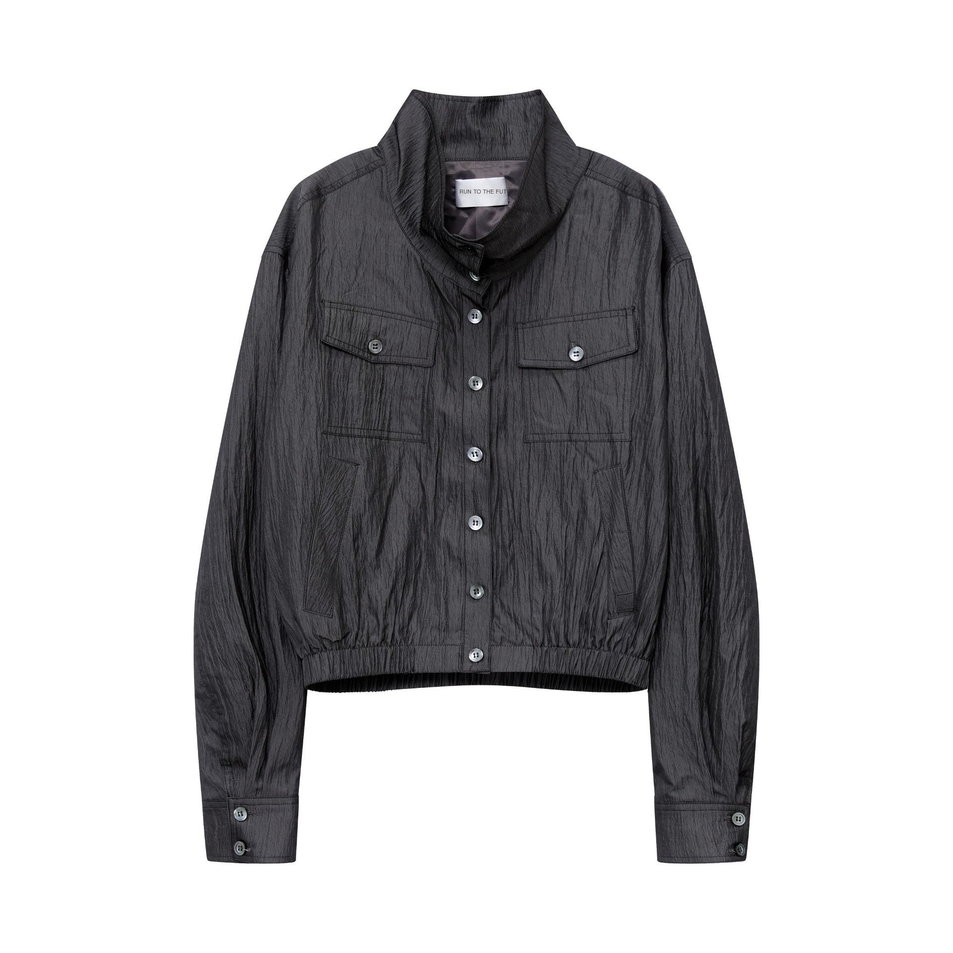 RUN_TO_THE_FUTURE_Vintage_High_Collar_Loose_Double_Pocket_Women&