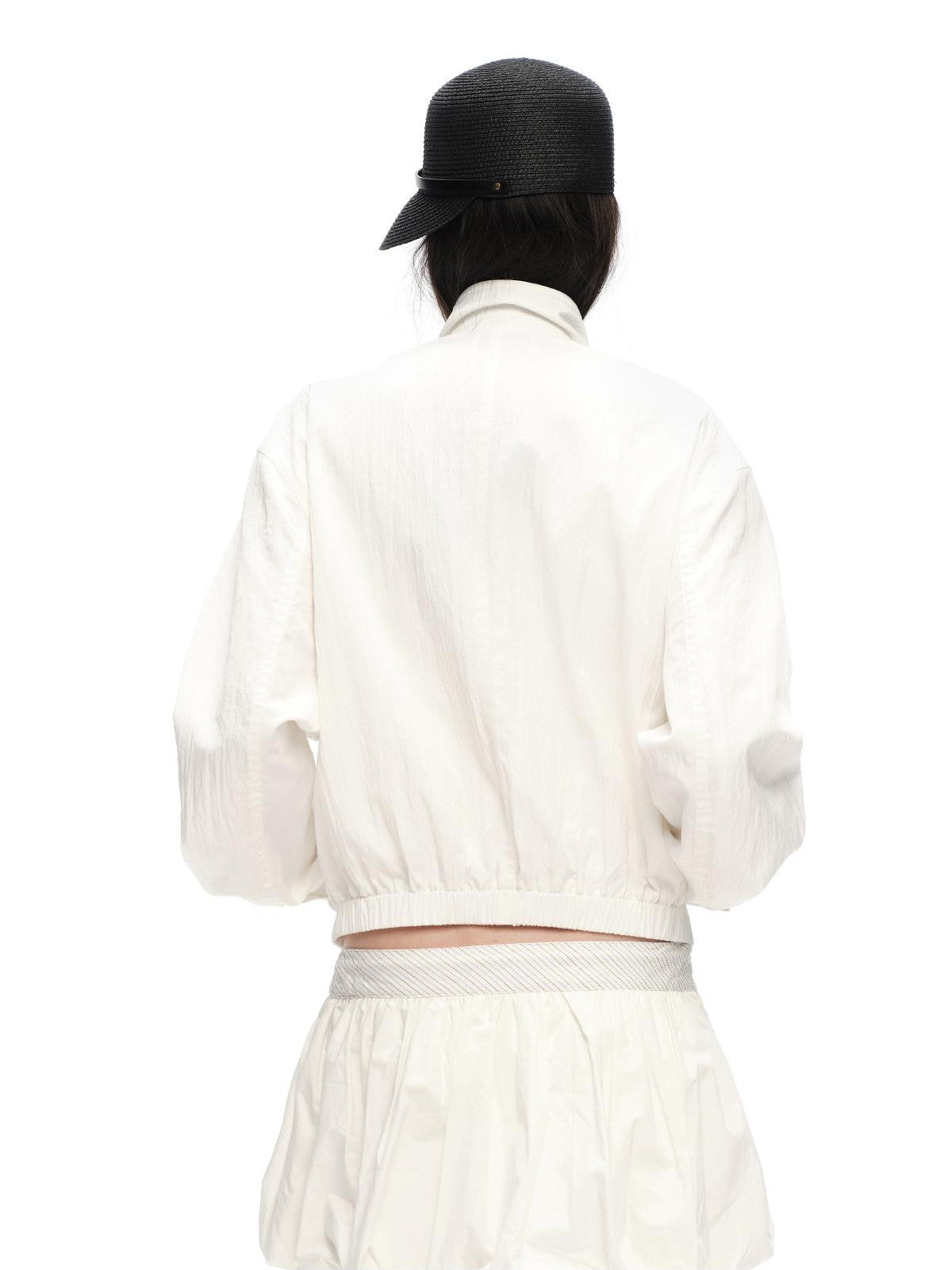 RUN TO THE FUTURE Vintage High Collar Loose Double Pocket Women&