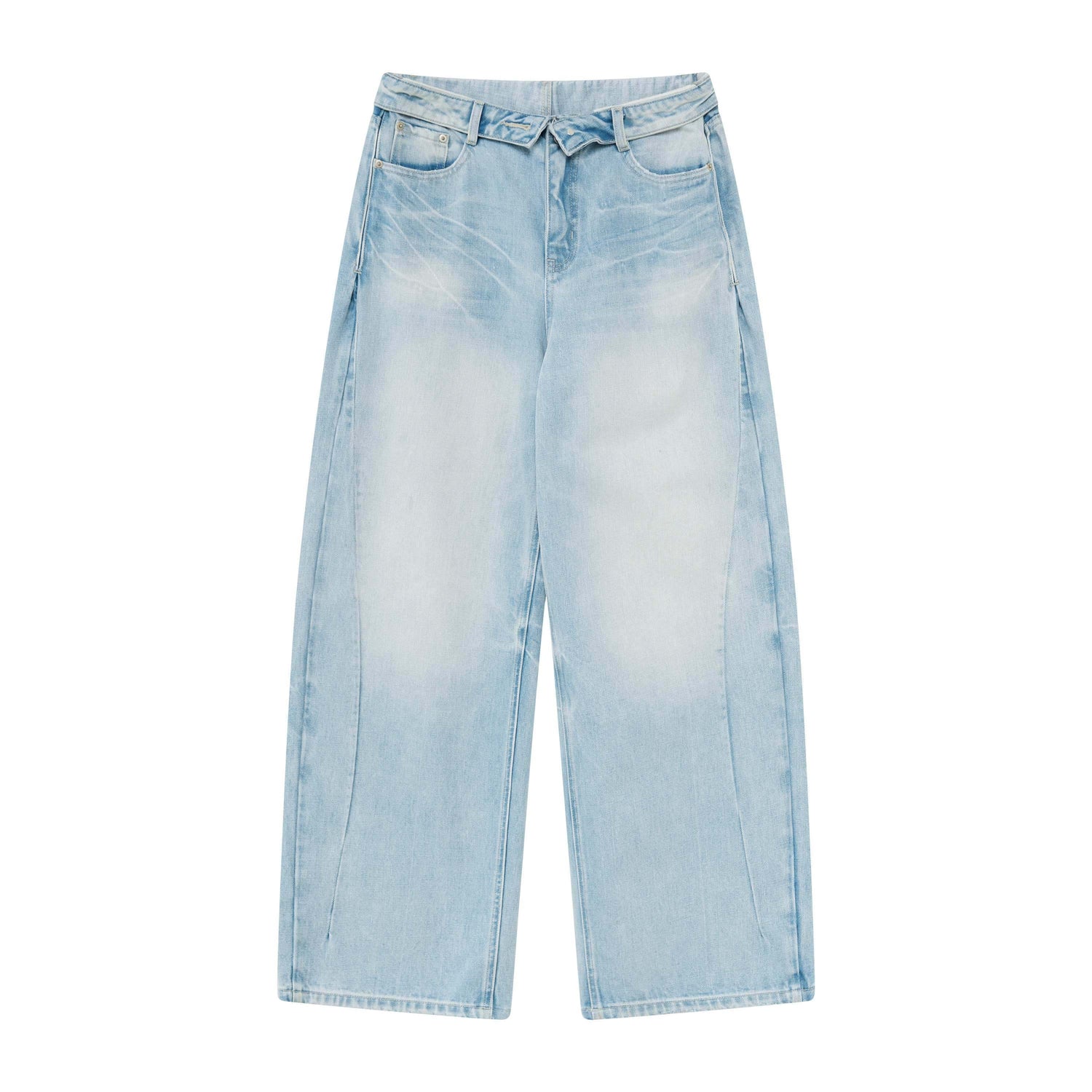 RUN_TO_THE_FUTURE_Vintage_Light_Blue_Foldover_Waist_Curved_Leg_Women&