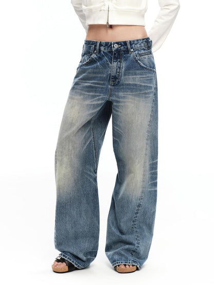 RUN TO THE FUTURE Vintage Wash Distressed Low Rise Women&